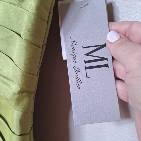 NWT Monique lhuillier Sleeveless Knee-length Green Gown. Womens size 4 - Picture 6 of 12